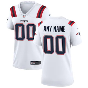 womens nike new england patriots white custom game jersey_p